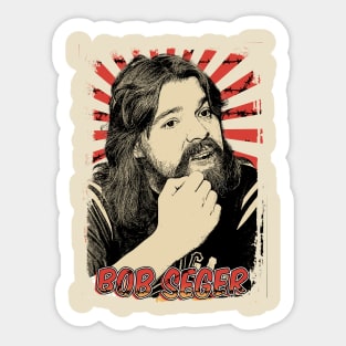 Bob Seger 80s Retro Vintage Aesthetic Sticker